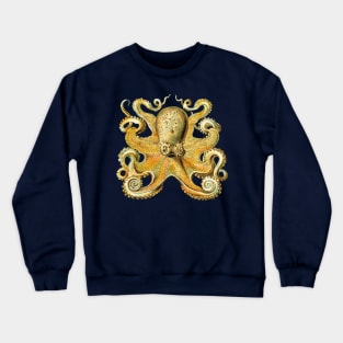 Vintage 1904 Haeckel Octopus - Cephalopod Octopoda Ocean Creature Crewneck Sweatshirt